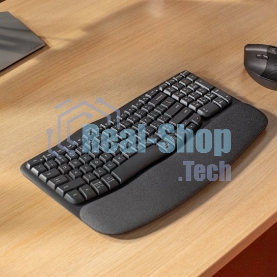 Клавиатура Logitech Wave Keys беспроводная, Bluetooth, радиоканал, серый