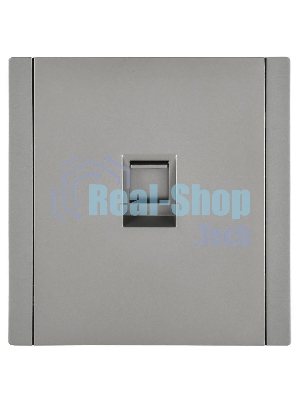 Розетка компьютерная RJ45 кат.5E IEK FORTE&PIANO FP532 сталь