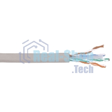 Кабель связи витая пара U/UTP, кат.6 4x2х23AWG solid, LSZH, 305м, серый Кабель связи витая пара U/UTP, кат.6 4x2х23AWG solid, LSZH, 305м, серый