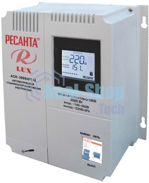 Стабилизатор напряжения Ресанта АСН-3000Н/1-Ц Lux