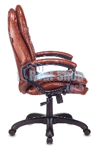 Кресло руководителя Бюрократ T-9950LT коричневый Boroko-37, искусственная кожа, крестовина пластик