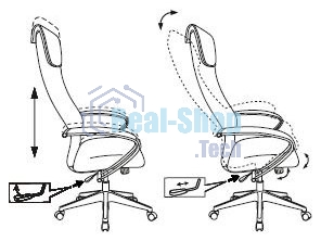 Кресло руководителя Бюрократ CH-607 TW-01 черный, сетка/ткань с подголов. крестовина пластик