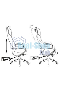 Кресло руководителя Бюрократ CH-607 TW-01 черный, сетка/ткань с подголов. крестовина пластик