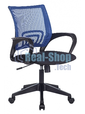 Кресло Бюрократ CH-695N/BL/TW-11 синий/черный, сетка, 120 кг, механизм качания