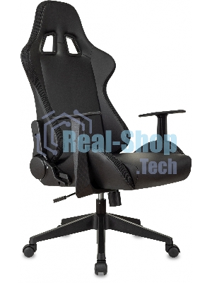 Кресло ZOMBIE GAME RGB черный, экокожа, 120 кг, подголовник, механизм качания