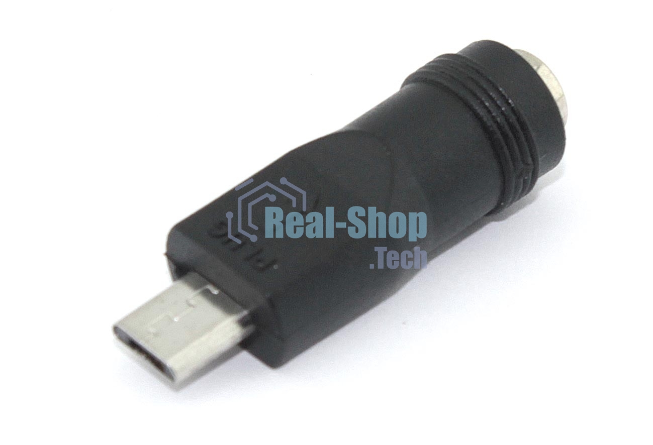 Переходник 5,5x2,1 мама на Micro USB папа 5 Pin