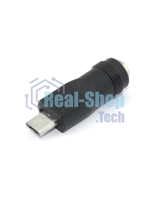 Переходник 5,5x2,1 мама на Micro USB папа 5 Pin