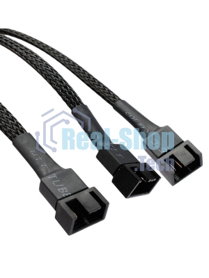 Кабель-разветвитель питания FAN Cablexpert CC-FAN-1F3M-27CM, 4pin(f)/3x4pin(m), PWM(ШИМ), медь, 27см, черный, пакет