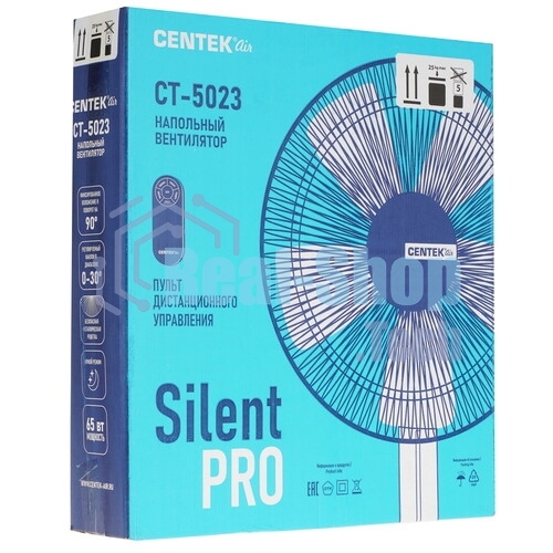 Вентилятор Centek CT-5023 белый, напольный, 65 Вт, 4 скорости, 44.5 см