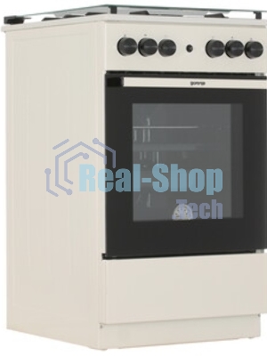 Плита газовая Gorenje GG5A21BEF бежевый, конфорок 4 газовых, духовка 70 л, 50 см x 85 см x 59.4 см