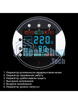 Стабилизатор напряжения настенный ExeGate Master Turbo XV-1500 (1500ВА, вход 80-290В, цветной дисплей, выход 220В±10%, КПД 98%, 5 уровней защиты, задержка, усиленный метал.корпус, 1*Schuko, RTL)