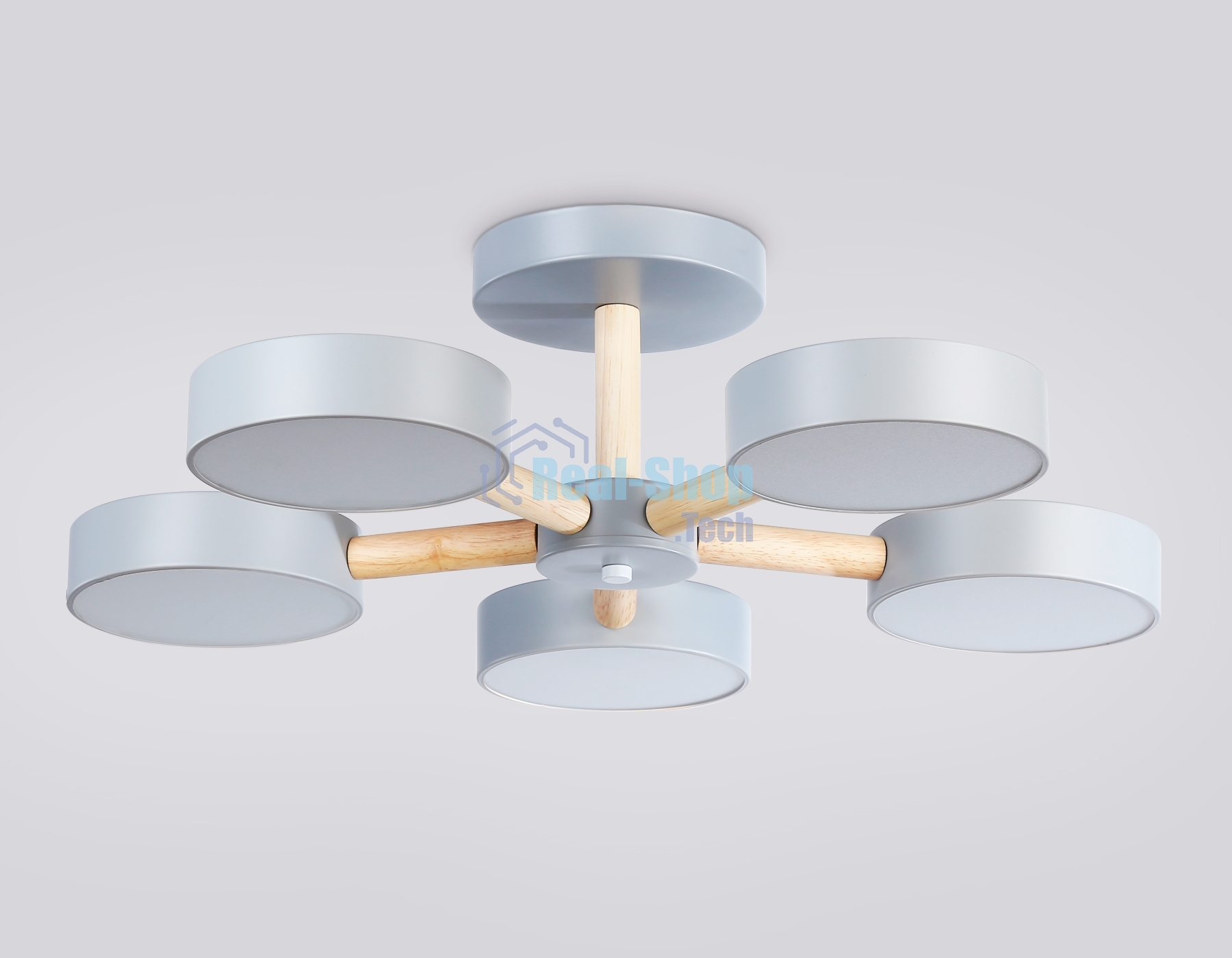 Светильник Ambrella light FL4826/5 GR серый 3000K-6400K 65W D580*160 (ПДУ ИК)
