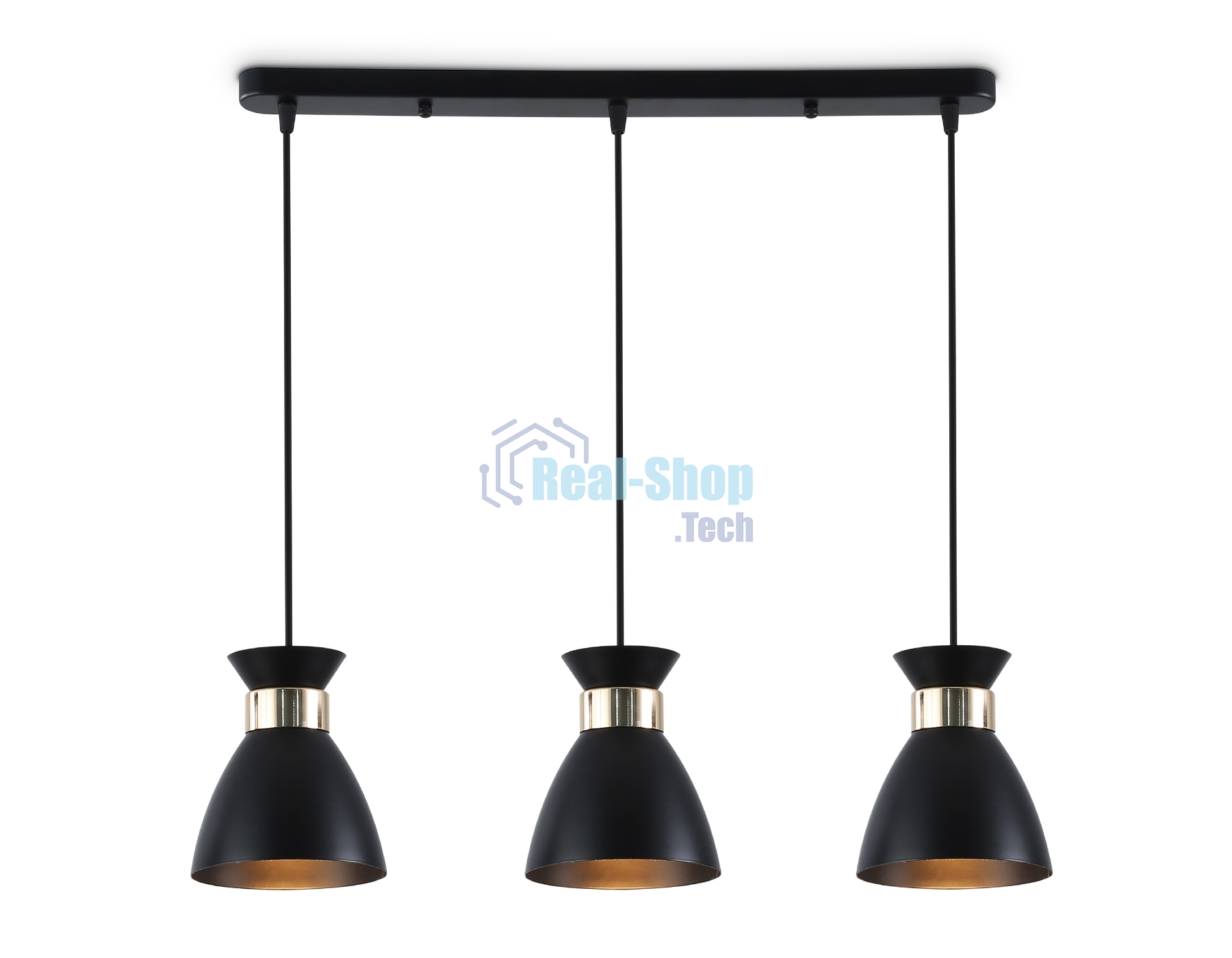 Светильник Ambrella light TR8469/3 BK/FGD черный/золото E27/3 max 60W 550*135*1000