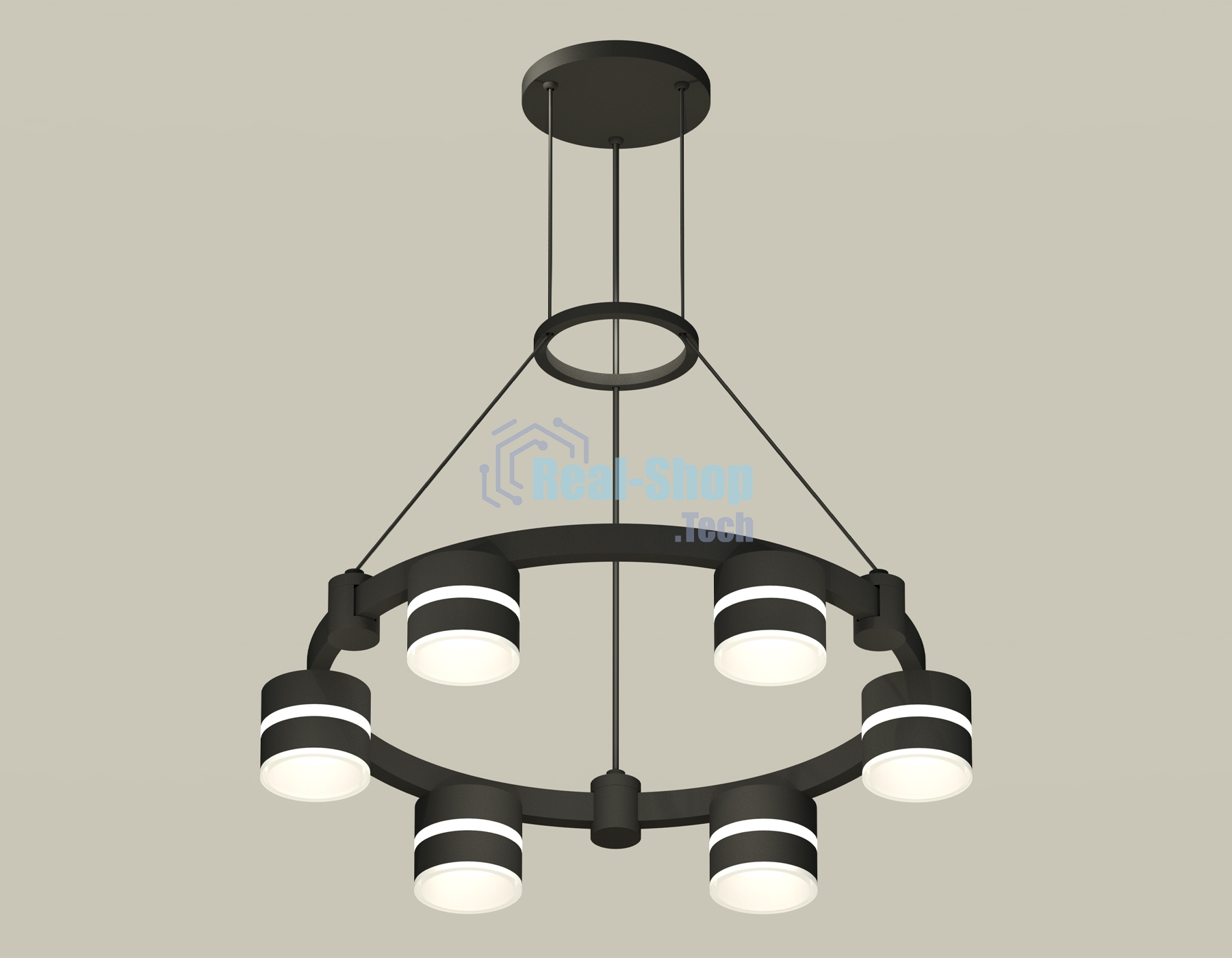 Светильник Ambrella light XR92051202/6 SBK/FR черный песок/белый матовый GX53 (A9205, C9232, N8445)