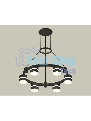 Светильник Ambrella light XR92051202/6 SBK/FR черный песок/белый матовый GX53 (A9205, C9232, N8445)