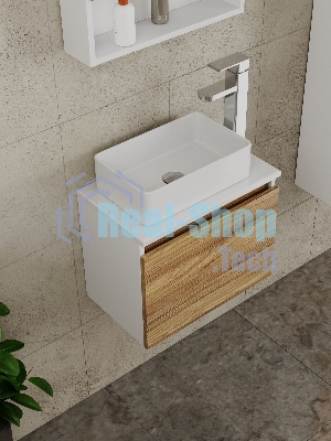 Раковина накладная прямоугольная BAU Hotel mini 37х23, белая