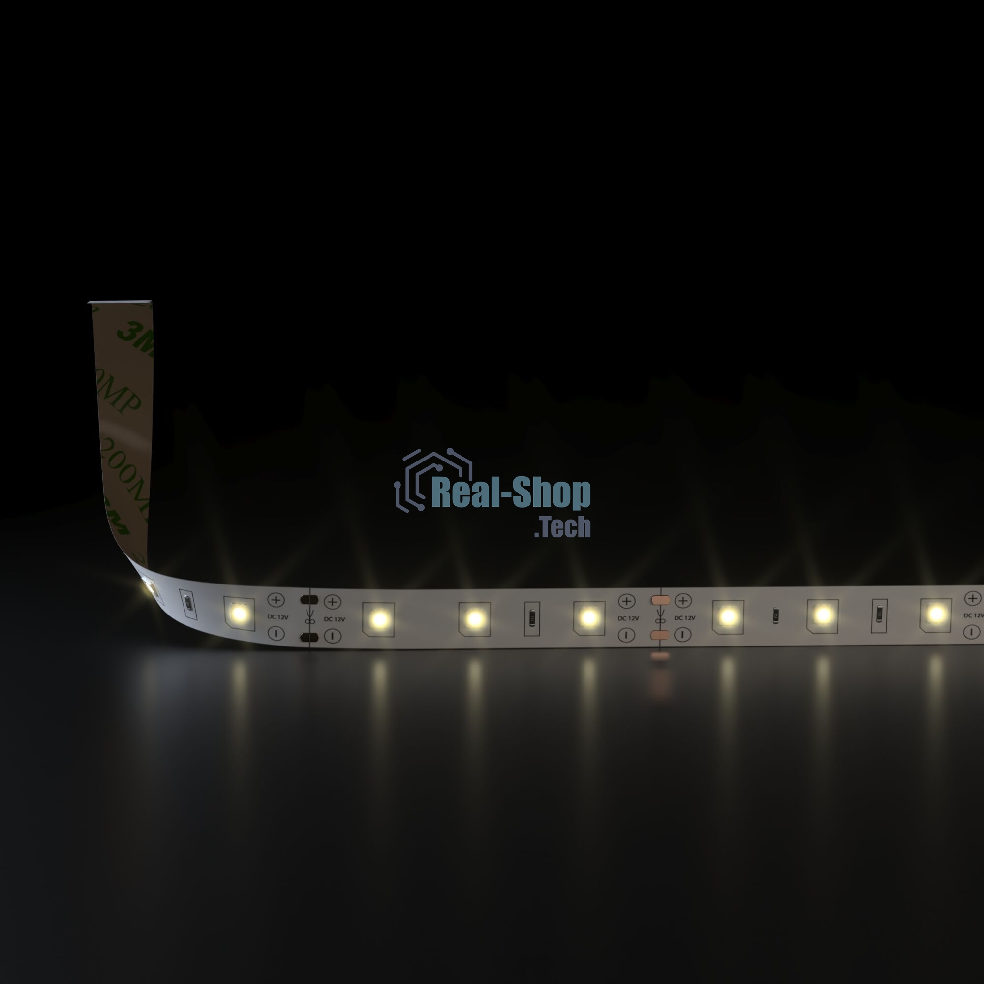 Лента светодиодная SLS 01 CW IP 20 / Набор светодиодной ленты 5m 2835 12V 60Led 4,8W IP20 3300K теплый белый