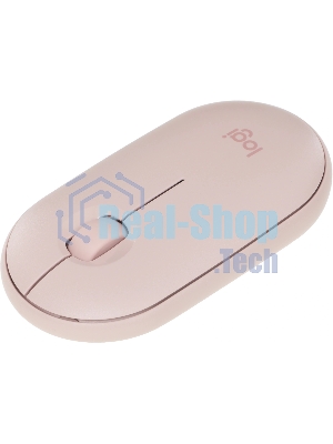 Мышь беспроводная Logitech Pebble M350 розовый, 1000 dpi, радиоканал, Bluetooth, USB, кнопки - 3
