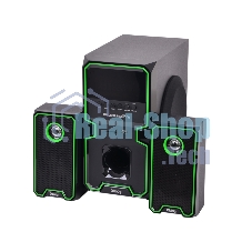 Акустическая система Dialog Progressive AP-222B BLACK - акустические колонки 2.1, 30W+2*10W RMS, Bluetooth, USB/SD reader