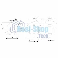 Выключатель клавишный Rexant круглый 250V 3А (3с) ON-OFF красный с подсветкой Micro