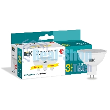 Лампа cветодиодная IEK LED MR16 софит 7Вт 230В 4000К GU5,3 (3шт/упак)