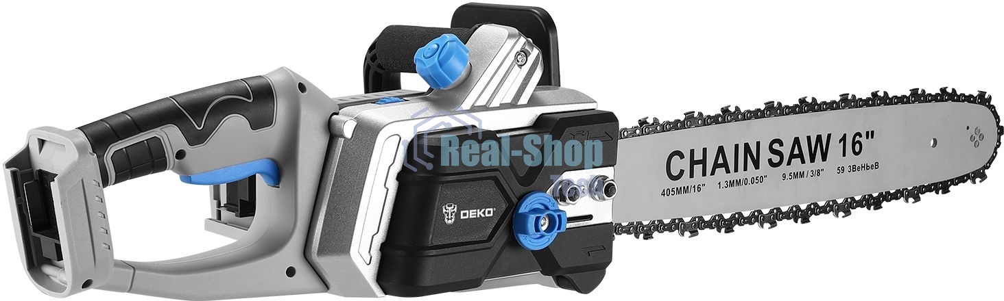 Пила цепная аккумуляторная в кейсе DEKO DKCHS 40 PRO [063-4357] 2х20В, 2x4.0А·ч, 2 з/у