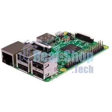 Одноплатный компьютер Raspberry Pi 3 Model B (RA432, E14 version) Retail, 1Gb RAM, Quad Core 1.2GHz Broadcom BCM2837 64bit CPU, WiFi, Bluetooth, 40-pin extended GPIO, 4x USB 2.0, HDMI, CSI camera port, DSI display port, Micro SD port (Support Raspbian and