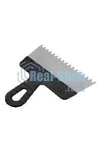 Шпатель из нержавеющей стали Сибртех 200 мм, зуб 6х6 мм, пластмассовая ручка