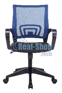 Кресло компьютерное Бюрократ CH-695N/BL/TW-11 спинка сетка синий TW-05, сиденье черный TW-11