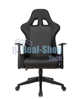 Кресло ZOMBIE GAME RGB черный, экокожа, 120 кг, подголовник, механизм качания