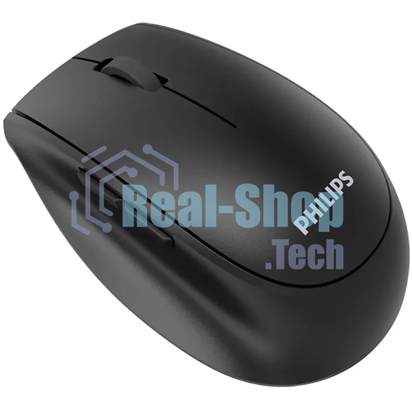 Мышь беспроводная Philips SPK7627 черный, 1600 dpi, радиоканал, Bluetooth, USB, кнопки - 5