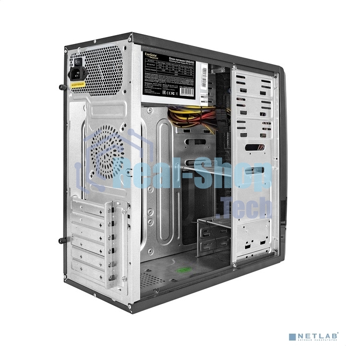 Компьютерный корпус Miditower ExeGate UN-604-UNS450 (ATX, БП UNS450 с вент. 12см, 2хUSB+2хUSB 3.0, аудио, черный)