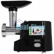 Мясорубка электрическая Zelmer ZMM1520B черный, 1500 Вт, 1.5 кг/мин, реверс, насадки - 3
