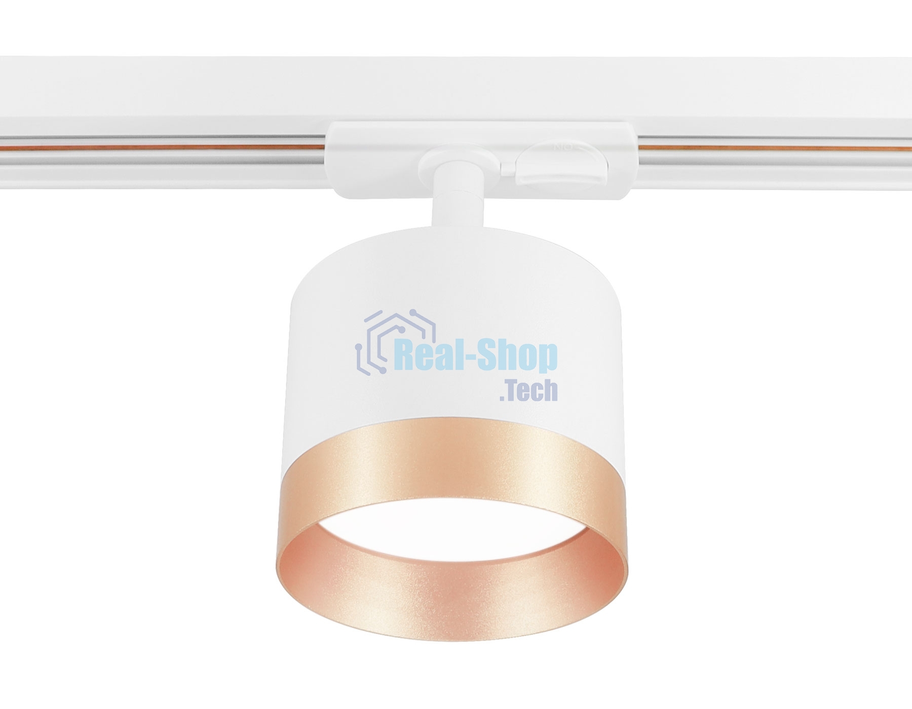 Трековый однофазный светильник Ambrella light GL5361 WH/GD белый/золото GX53 max 12W