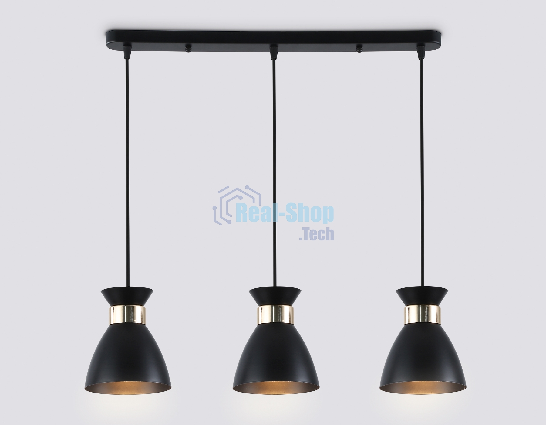 Светильник Ambrella light TR8469/3 BK/FGD черный/золото E27/3 max 60W 550*135*1000