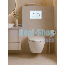 Инсталляция с унитазом комплект BAU IDEAL 6 в 1: унитаз подвесной безободковый торнадо Bau Hotel 53х36, быстросъемное сиденье микролифт, кнопка смыва BAU Round, белый/хром