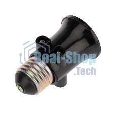 Патрон-розетка Rexant карболитовый Е27 черный с этикеткой