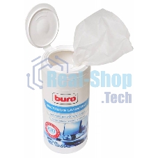 Салфетки Buro BU-Ascreen для экранов мониторов/плазменных/ЖК телевизоров/ноутбуков туба 100шт влажных