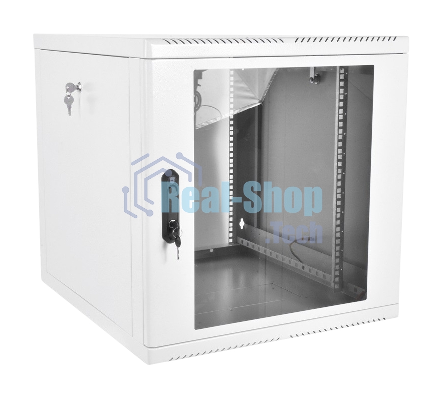 Шкаф телекоммуникационный настенный разборный 12U (600х650), съемные стенки, дверь стекло