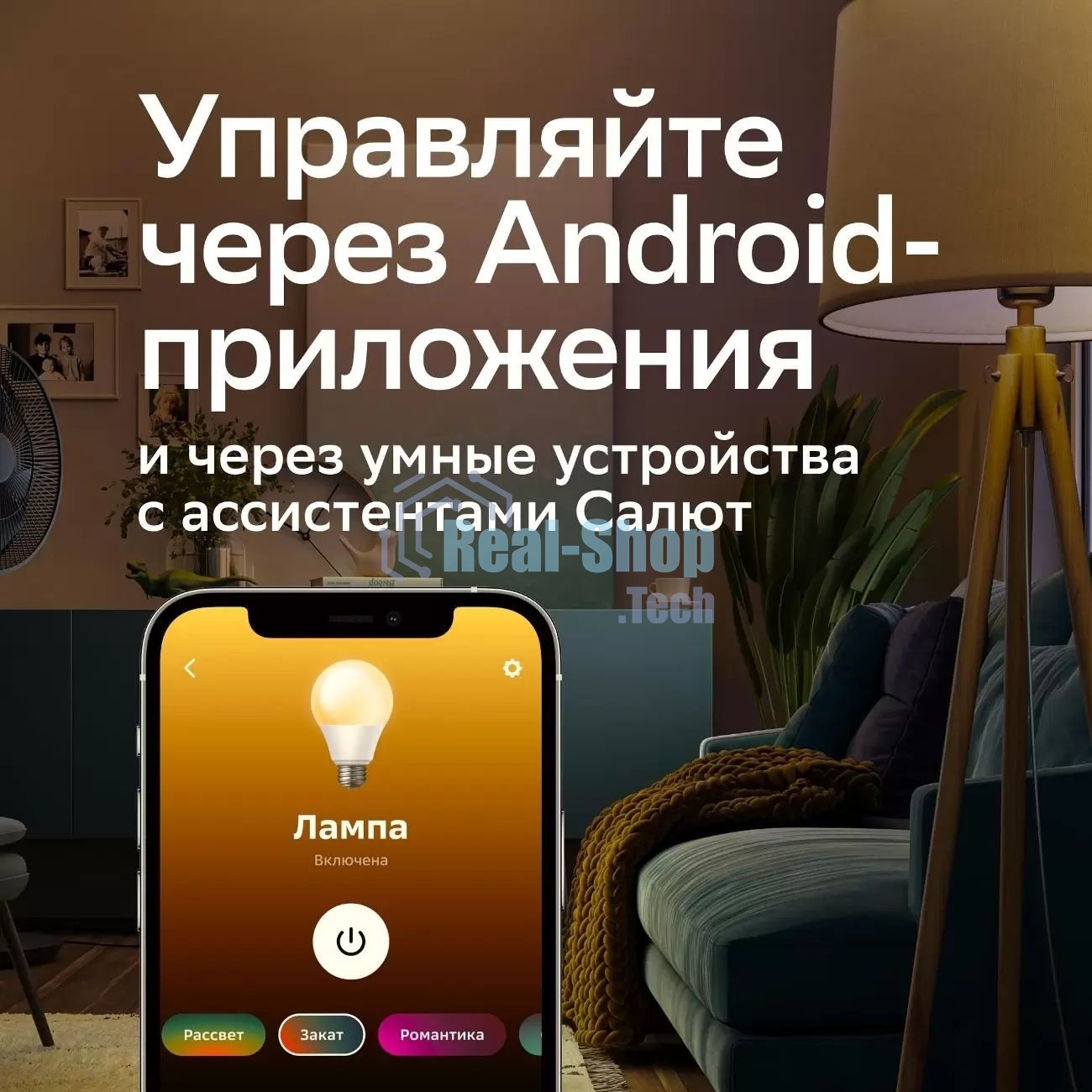 Умная лампа Sber A60 SBDV-00115 E27 9Вт 806lm Wi-Fi (упак.:1шт) (SBDV-00115)