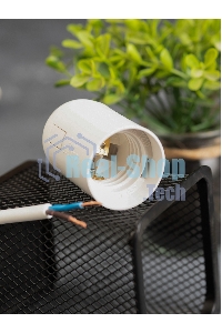 Патрон Е27 пластиковый подвесной термостойкий пластик бел. PROxima