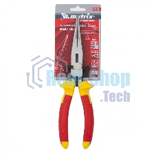 Длинногубцы прямые Matrix Insulated, 200мм, двухкомпонентные рукоятки PROFESSIONAL