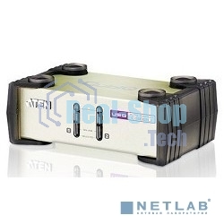 Переключатель ATEN KVM Switch CS82U-AT KVM-переключатель, VGA/SVGA+KBD+MOUSE, 1> 2 блока/порта/port PS2/USB, с KVM-шнурами PS2/USB 2х1.2м