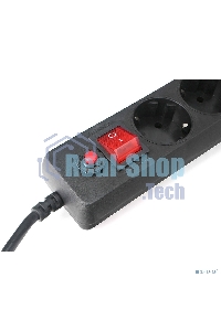 Сетевой фильтр Гарнизон EHLB-1, 5 р, 10А 1.8 м черный