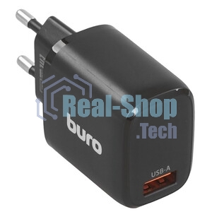 Сетевое зарядное устройство Buro BUWG1 3A QC черный