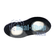 Встраиваемый поворотный точечный светильник Ambrella light TN102507/2 BK черный GU5.3 175*95*28
