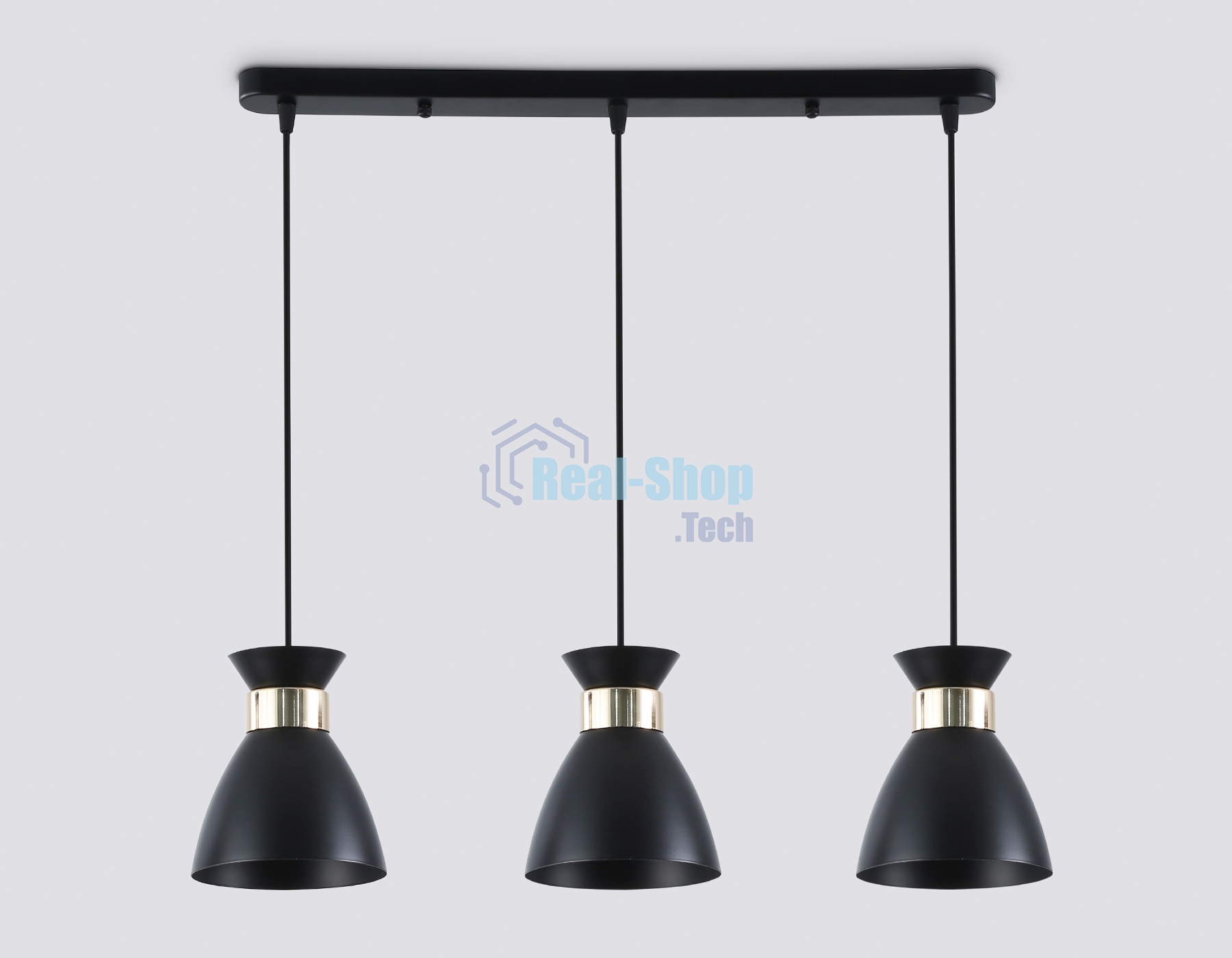 Светильник Ambrella light TR8469/3 BK/FGD черный/золото E27/3 max 60W 550*135*1000