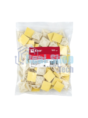 Площадка EKF plc-20x20 самоклеящаяся (20х20 мм.) белая (100 шт.) EKF PROxima