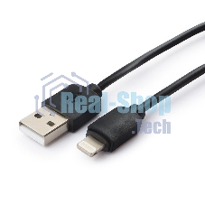 Кабель USB Гарнизон GCC-USB2-AP2-0.3M AM/Lightning, для iPhone5/6/7, IPod, IPad, 0.3м, черный, пакет