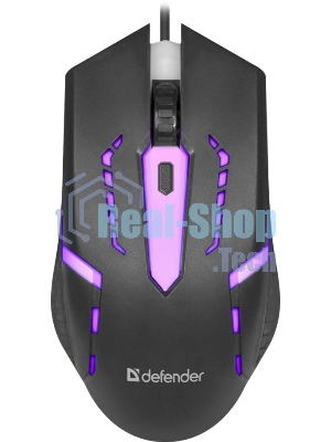 Мышь проводная Defender Hit MB-601 черный, 1200 dpi, USB, кнопки - 4